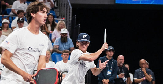 Hayden Patriquin plays during a Major League Pickleball match in 2025.