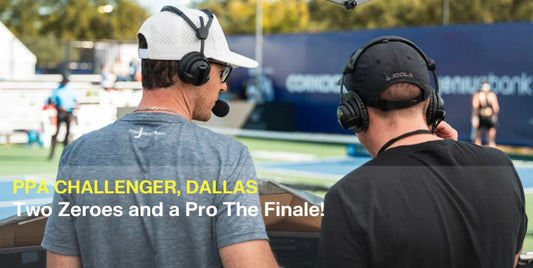 JOOLA's Two Zeroes and a Pro crew provided live commentary for the 2025 PPA Challenger Series finals.
