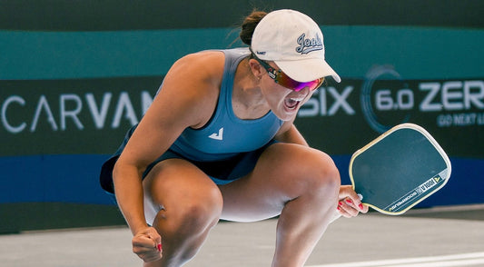 Anna Bright celebrates after a point at the 2026 PPA Tour Mesa Cup.