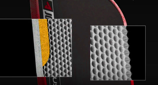 A close-up look at the core of a JOOLA pickleball paddle.
