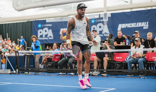 Dramatic moment in pickleball as Tyson McGuffin celebrates a point won