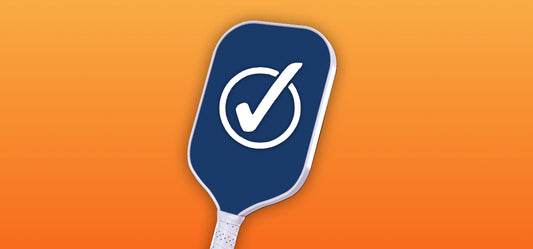 USAP and UPA-A are now certifying pickleball paddles. This image displays a paddle with a check mark on it
